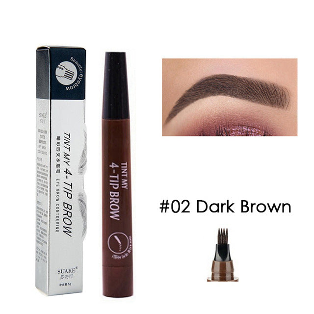 Micro-Blade Look Eyebrow Filling Pen, Water/Smudge Proof, Five Shade Choices, Free Shipping!